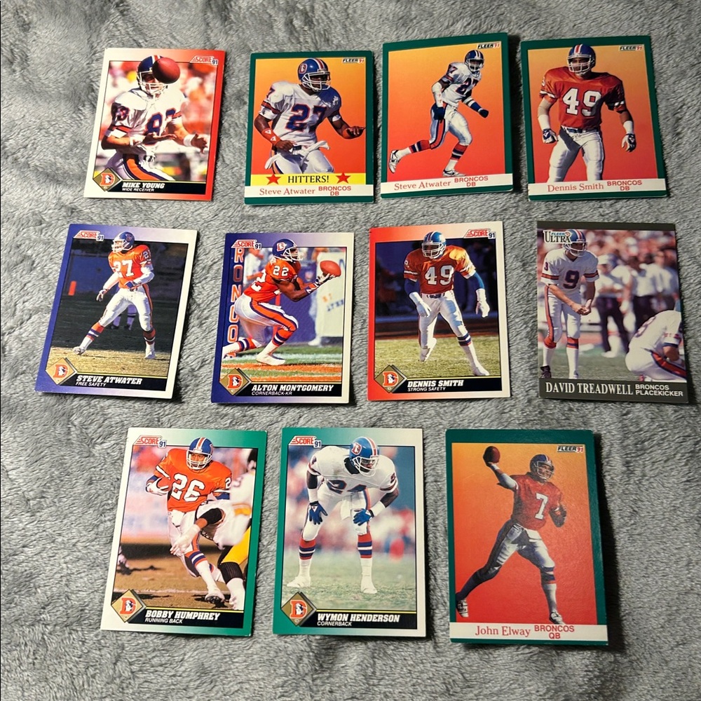 •5 FOR $10 KIDS TOYS• Denver Broncos 11 Card Lot